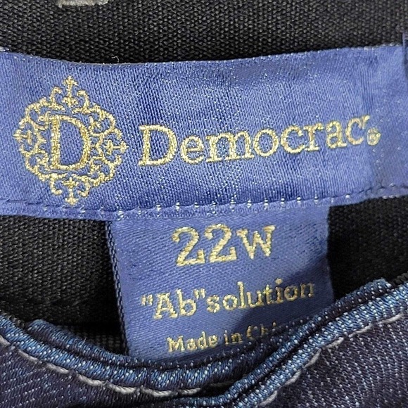 Democracy Jeans AB Solution Womens Plus Size 22 W Dark Wash Skinny High Rise - Picture 8 of 11